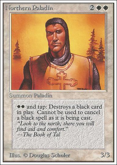 Magic the Gathering: Unlimited (Base Set) card 30 Northern Paladin