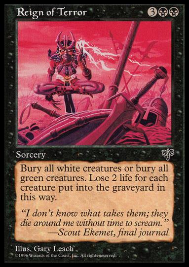 Magic the Gathering: Mirage (Base Set) card 137 Reign of Terror