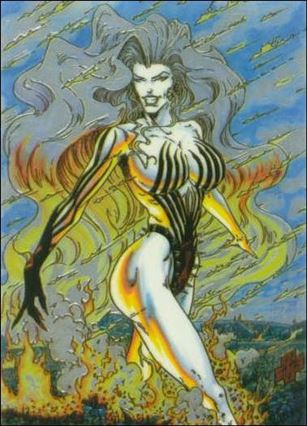 Lady Death All Chromium (Base Set) card 30 The Fire