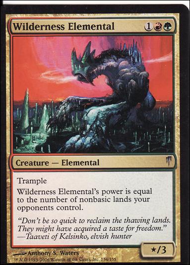 Magic the Gathering: Coldsnap (Base Set) card 134 Wilderness Elemental