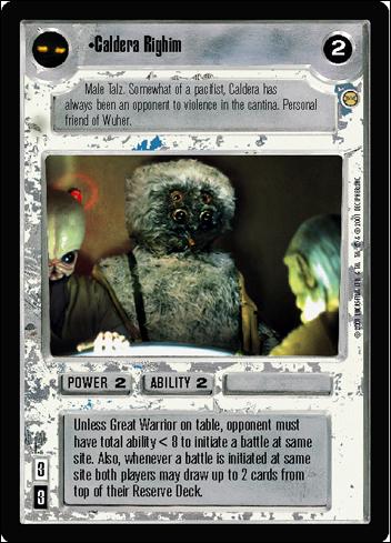 Star Wars: Tatooine Limited (Base Set) card 50 Caldera Righim