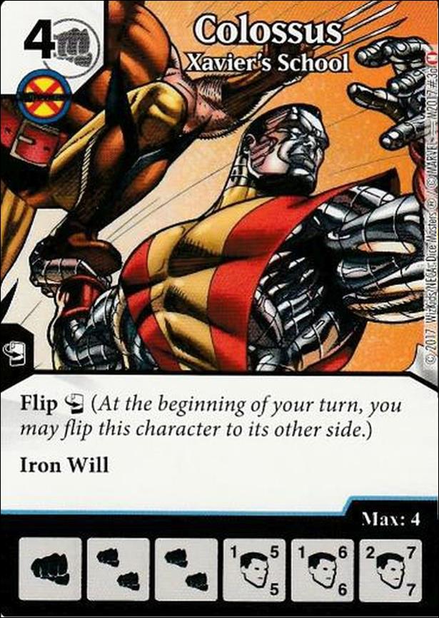 Marvel Dice Masters Deadpool card M2017-3 Colossus: Xavier's School