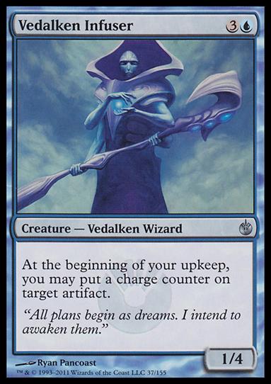Magic the Gathering: Mirrodin Besieged (Base Set) card 37 Vedalken Infuser