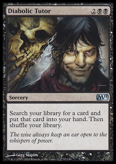 Magic the Gathering: 2011 Core Set (Base Set) card 93 Diabolic Tutor