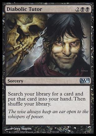 Magic the Gathering: 2011 Core Set (Base Set) card 93 Diabolic Tutor
