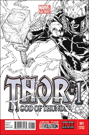 Thor: God of Thunder issue 1-E Joe Quesada 1:150 Sketch Cover