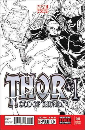 Thor: God of Thunder issue 1-E Joe Quesada 1:150 Sketch Cover