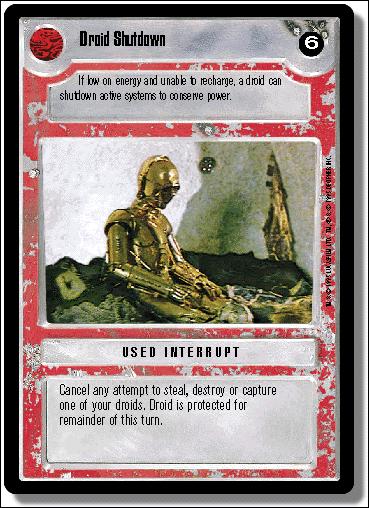 Star Wars: Premiere Limited (Base Set) card 259 Droid Shutdown