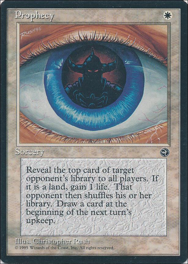 Magic the Gathering: Homelands (Base Set) card 11 Prophecy