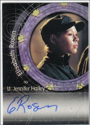 Stargate SG-1: Season 5 (Autograph Subset) card A23 Elisabeth Rosen as Lt. Jennifer Hailey