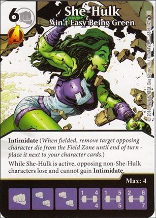 Marvel Dice Masters Civil War card 63 She-Hulk: Ain't Easy Being Green