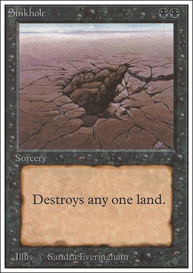Magic the Gathering: Unlimited (Base Set) card 130 Sinkhole