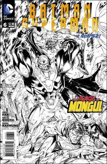 Batman/Superman (2013) issue 6-E Brett Booth 1:100 Black and White Cover