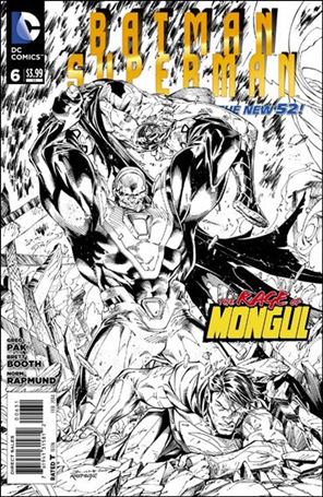 Batman/Superman (2013) issue 6-E Brett Booth 1:100 Black and White Cover