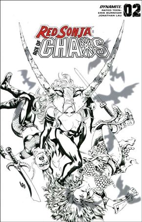 Red Sonja: Age of Chaos issue 2-R Jonathan Lau 1:35 Black & White Cover