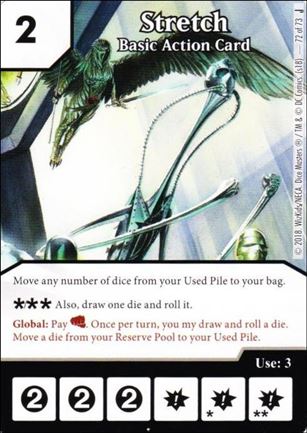 DC Comics Dice Masters Justice card 72 Stretch: Basic Action Card 