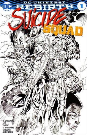 Suicide Squad (2016)  issue 1-U Jim Lee Black & White Cover