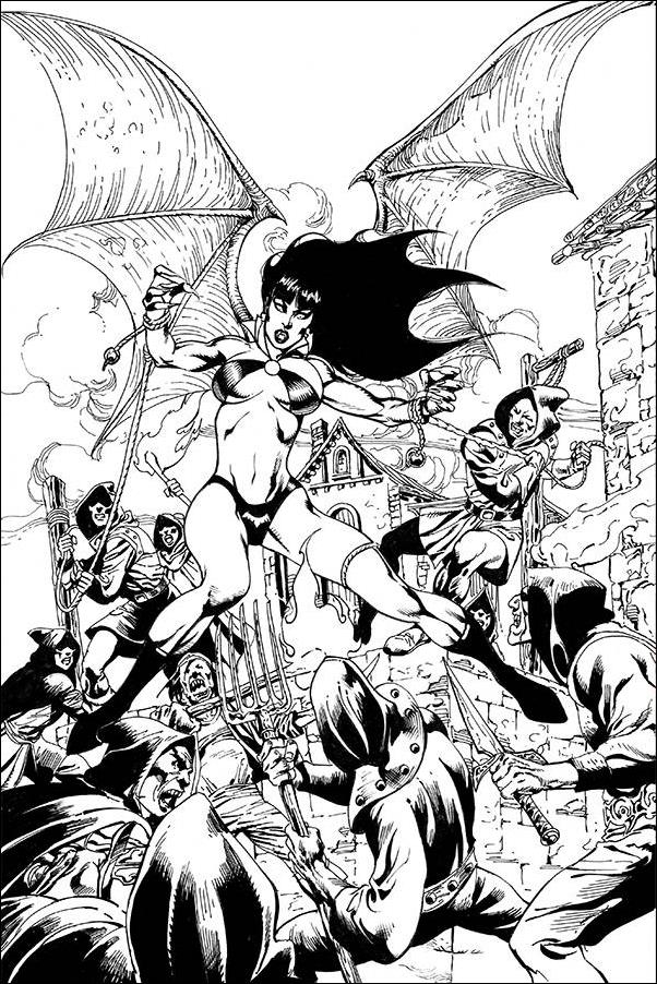 Vengeance of Vampirella (2019) issue 8-H Roberto Castro Black & White Virgin Cover
