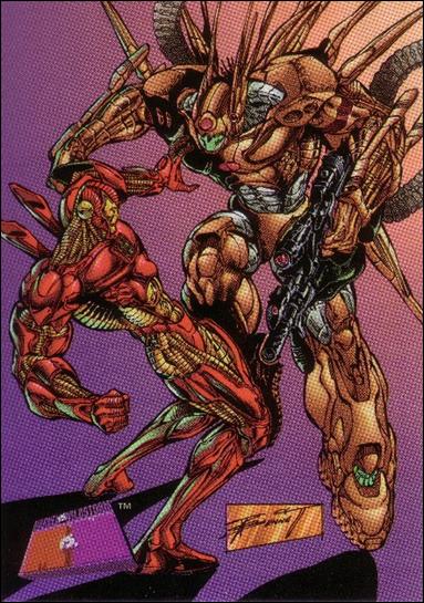 Marvel vs WildStorm (Base Set) card 17 Brass vs. Iron Man