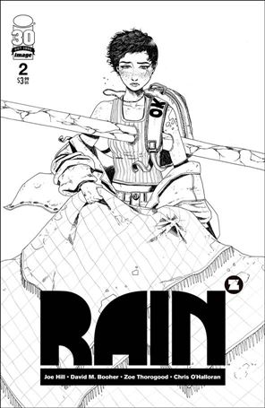 Joe Hill's Rain issue 2-D Zoe Thorogood 1:50 Black & White Cover
