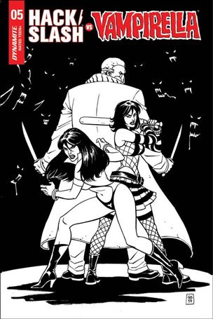 Hack/Slash vs Vampirella issue 5-D Goran Sudzuka 1:20 Black & White Cover