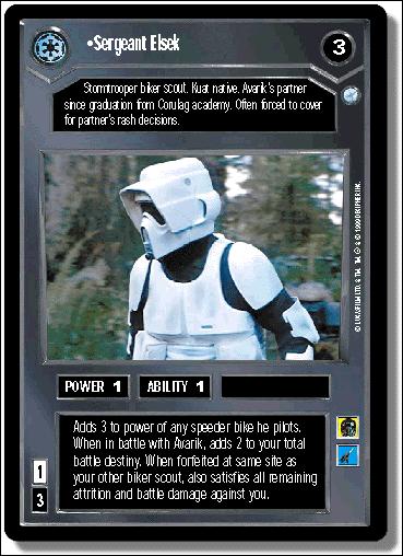Star Wars: Endor Limited (Base Set) card 22 Sergeant Elsek