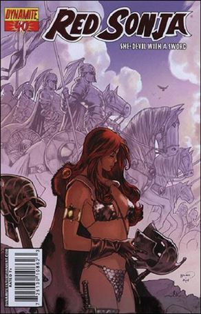 Red Sonja (2005) issue 40-E Paul Renaud Red Foil Cover with COA 1/185