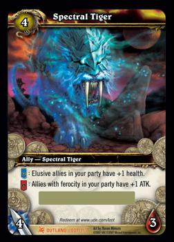 World of Warcarft: Fires of Outland (Loot Subset) card 3 Spectral Tiger