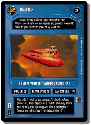 Star Wars: Cloud City Limited (Base Set) card 88 Cloud Car