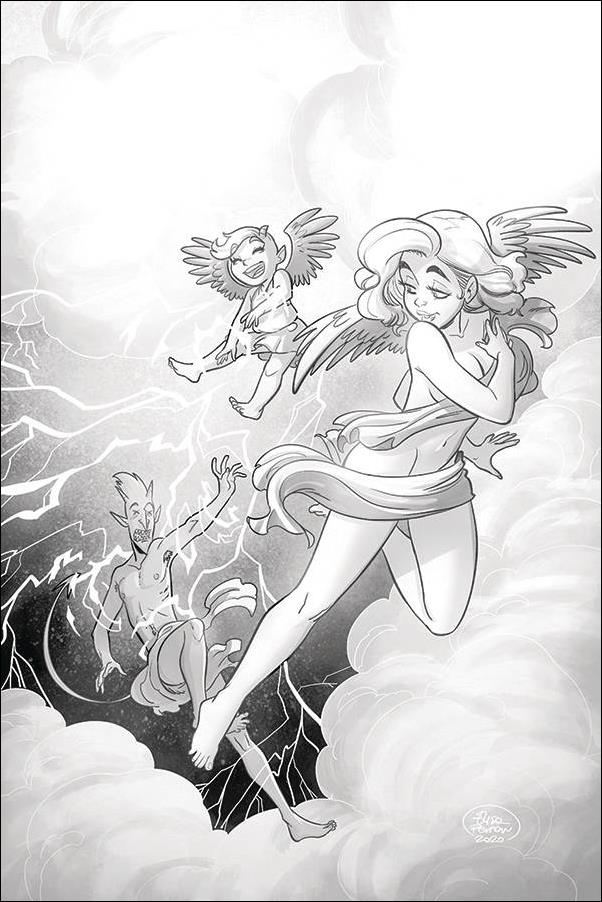 Un/Sacred (2020) issue 4-F Elisa Ferrari 1:10 Black & White Cover