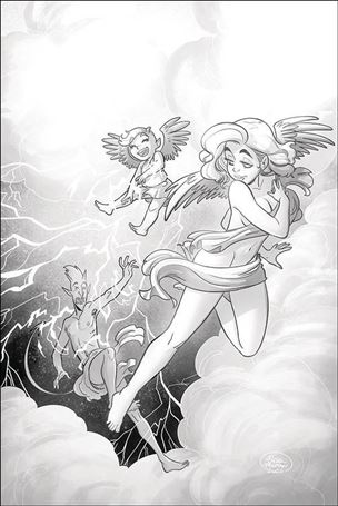 Un/Sacred (2020) issue 4-F Elisa Ferrari 1:10 Black & White Cover