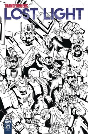 Transformers: Lost Light issue 21-C Jack Lawrence 1:10 Black & White Cover