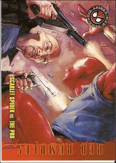 Spider-Man Premium: Eternal Evil (Base Set) card 45 Scarlet Spider vs The Pro