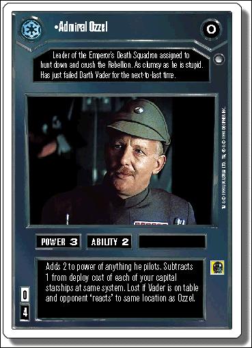 Star Wars: Hoth Revised (Base Set) card 3 Admiral Ozzel