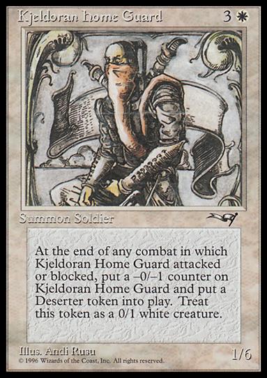 Magic the Gathering: Alliances (Base Set) card 8 Kjeldoran Home Guard