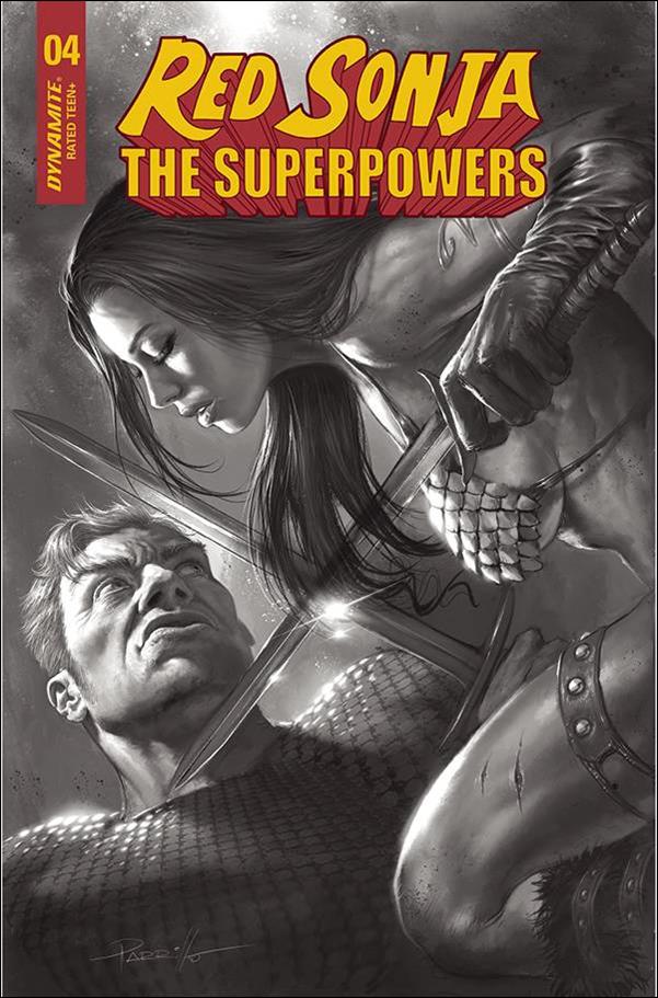 Red Sonja: The Superpowers issue 4-R Lucio Parrillo 1:30 Black & White Cover