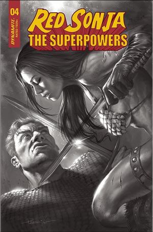 Red Sonja: The Superpowers issue 4-R Lucio Parrillo 1:30 Black & White Cover