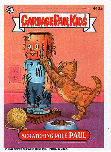 Garbage Pail Kids: Series 10 (Base Set) card 410a Scratching Pole Paul