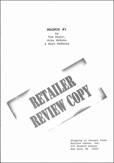 Magnus Robot Fighter (1997) issue 1-C Retailer Review Copy