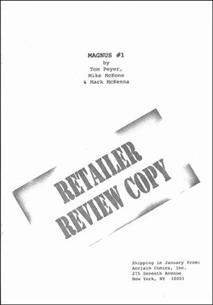 Magnus Robot Fighter (1997) issue 1-C Retailer Review Copy