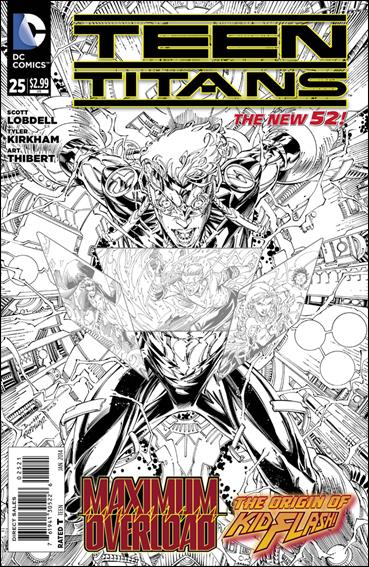 Teen Titans (2011) issue 25-B 1:25 Black & White Cover