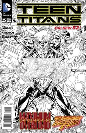 Teen Titans (2011) issue 25-B 1:25 Black & White Cover
