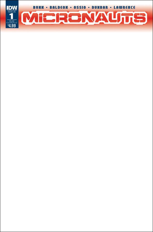 Micronauts (2016) issue 1-E Subscription Blank/Sketch Cover