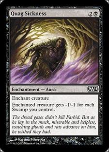 Magic the Gathering: 2014 Core Set (Base Set) card 110 Quag Sickness