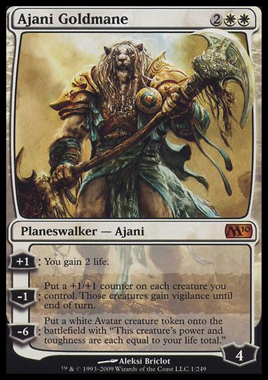 Magic the Gathering: 2010 Core Set (Base Set) card 1 Ajani Goldmane