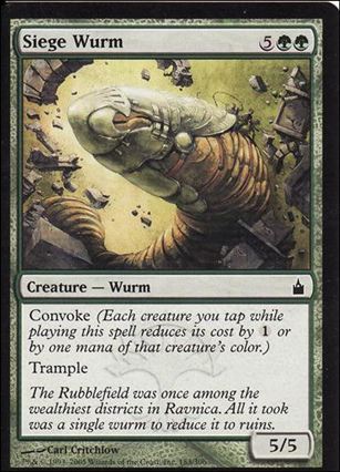 Magic the Gathering: Ravnica (Base Set)  card 183 Siege Wurm