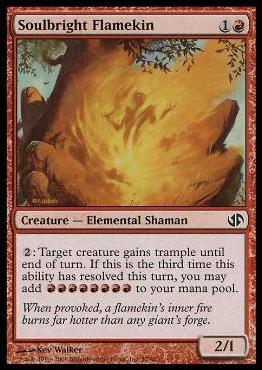Magic the Gathering: Duel Decks: Jace vs. Chandra (Base Set) card 37 Soulbright Flamekin