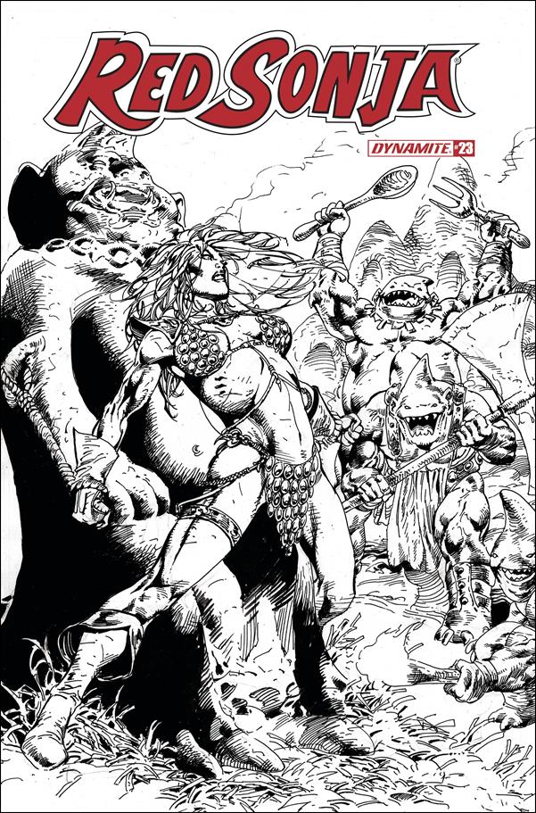 Red Sonja (2019) issue 23-I Roberto Castro 1:11 Black & White Cover