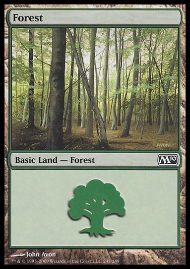 Magic the Gathering: 2010 Core Set (Base Set) card 247 Forest