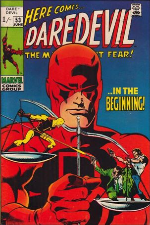 Daredevil (1964) issue 53-B UK Price Cover